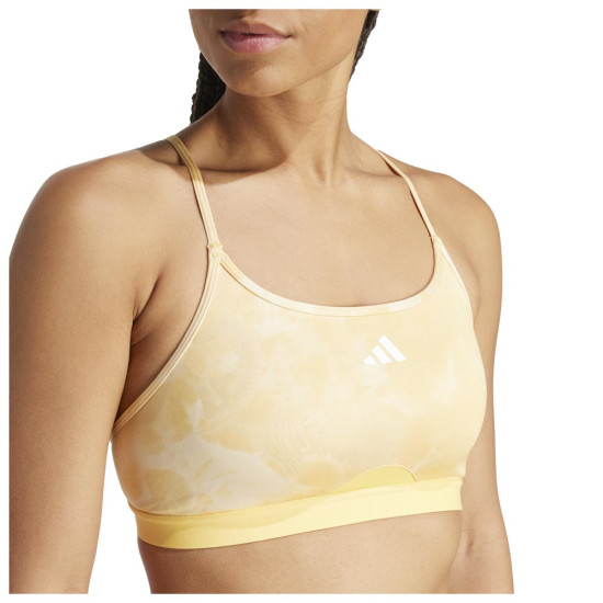 Adidas Γυναικείο μπουστάκι Aeroreact Training Essentials Tie-Dye Flower-Print Bra